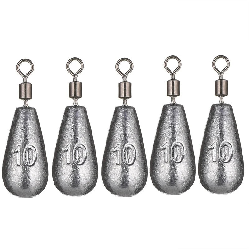 Bleigewichte-Set, Tropfenform, 5 Stück (3,5–20 g)