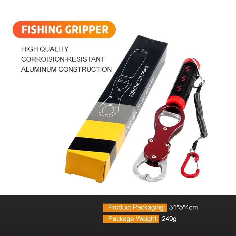 Fischgreifer mit integrierter Waage, Aluminium