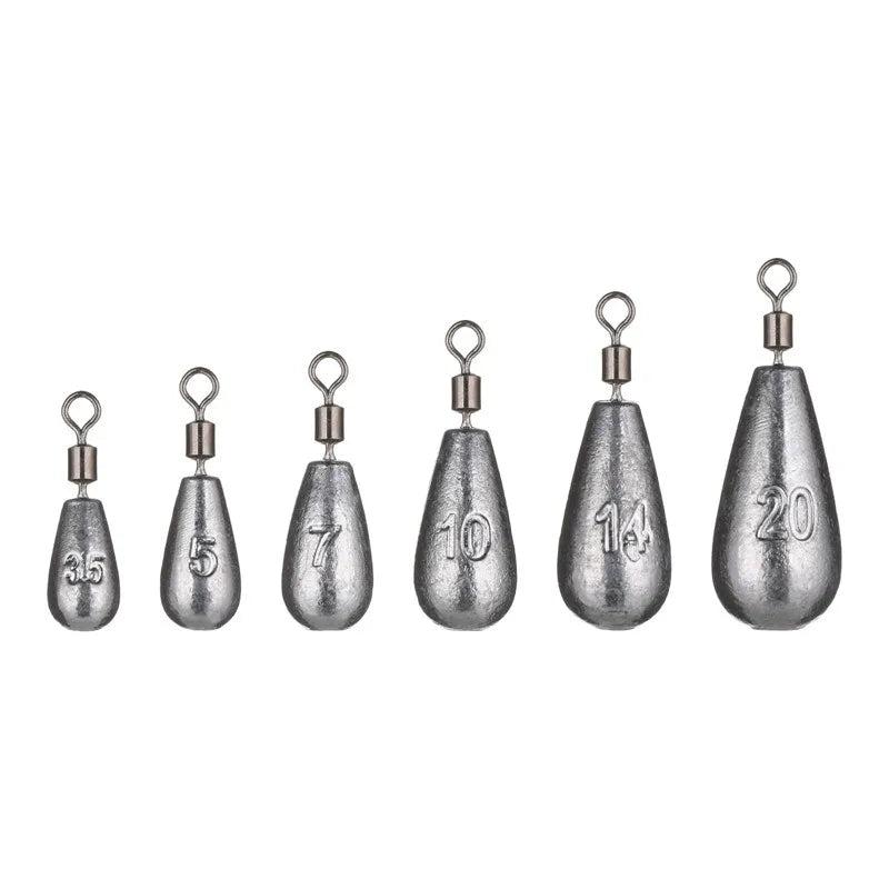 Bleigewichte-Set, Tropfenform, 5 Stück – Produktfoto 4 | FangLotse Ausrüstung
