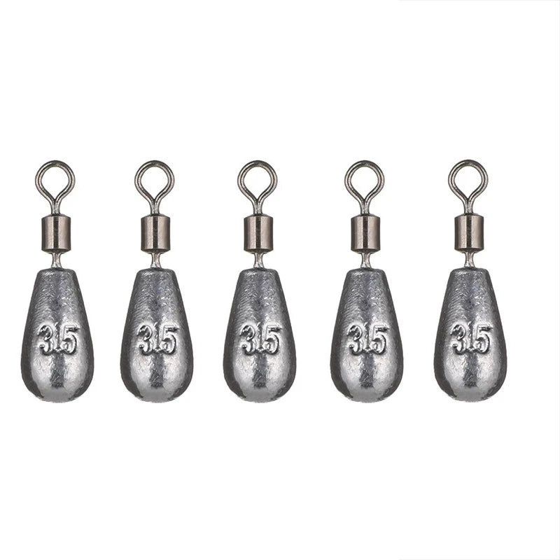 Bleigewichte-Set, Tropfenform, 5 Stück (3,5–20 g)