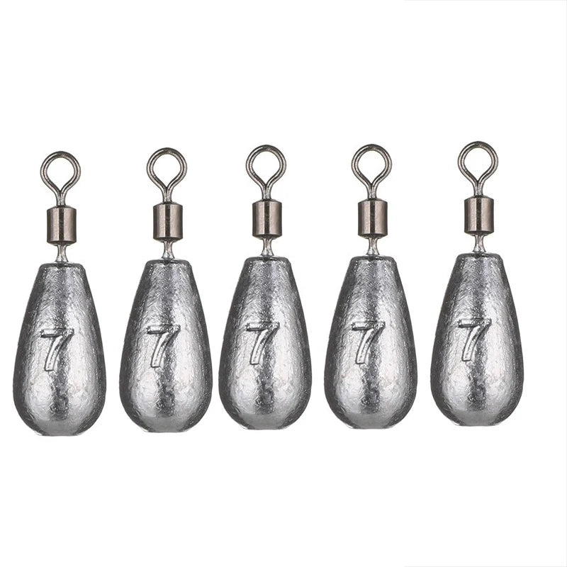 Bleigewichte-Set, Tropfenform, 5 Stück (3,5–20 g)