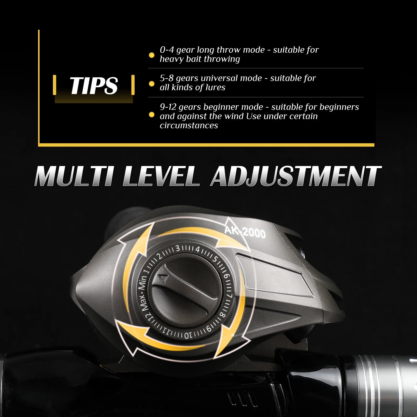 Baitcaster-Rolle Rooblinos AK Series, Übersetzung 7,2:1 – Produktfoto 2 | FangLotse Ausrüstung