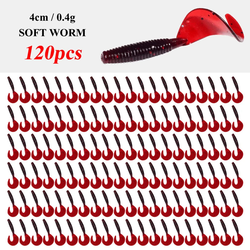 Gummiköder-Set, 120 Stück, verschiedene Farben – Produktfoto 3 | FangLotse Ausrüstung