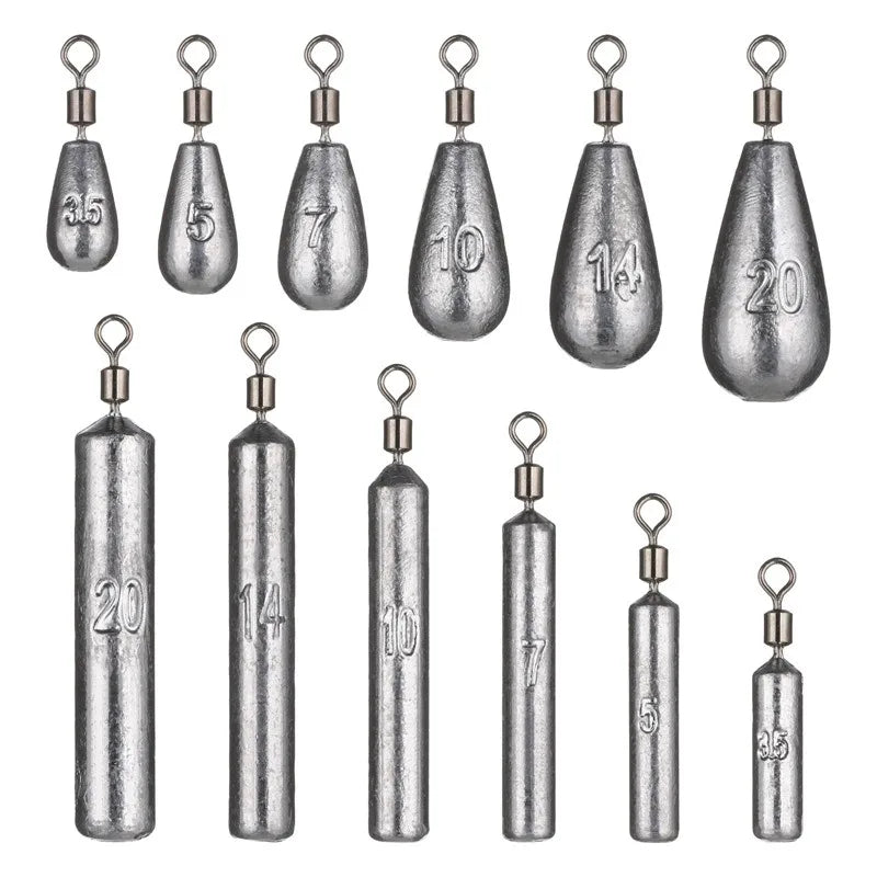 Bleigewichte-Set, Tropfenform, 5 Stück – Produktfoto 1 | FangLotse Ausrüstung